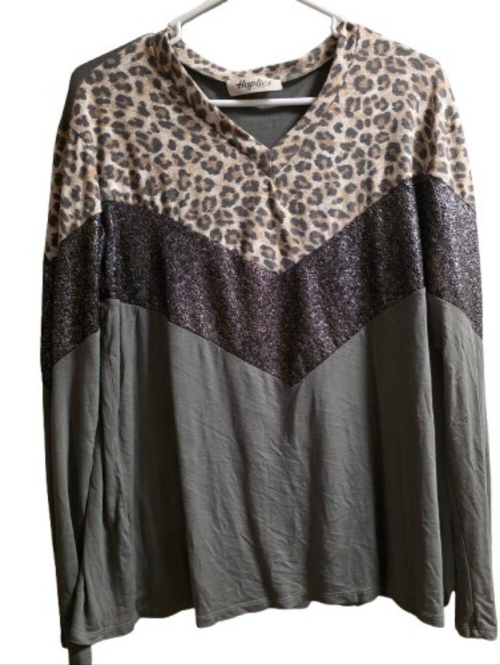 Haptics By HOLLY HARPER Colorblock LONG SLEEVE TOP